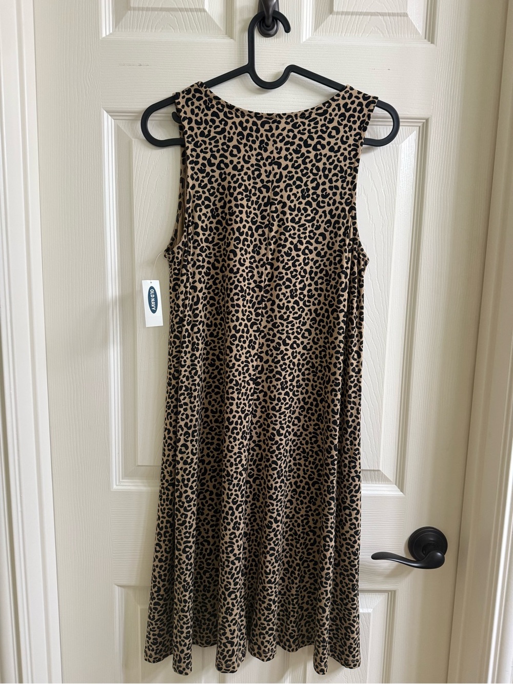 Old Navy Leopard Print Sleeveless Mini Swing Dress
